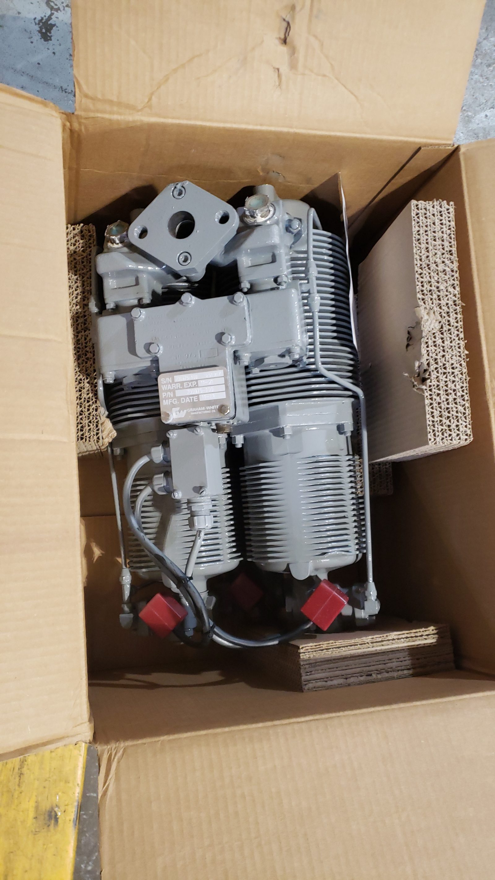 975-100 locomotive air dryer, rebuilt and crated for shipment